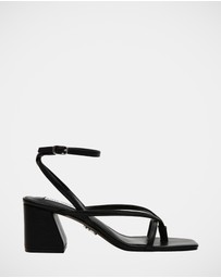 Steve Madden - Ansel Black Leather Heels