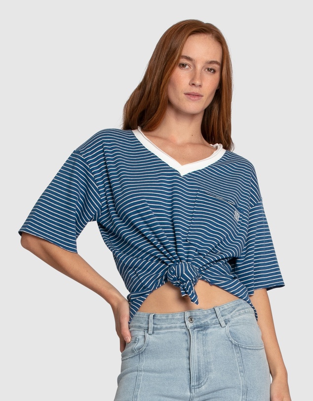 Belle & Bloom - Brave Soul Oversized Striped T-Shirt