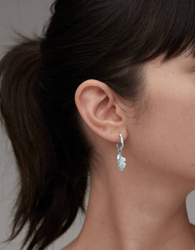 Karen Walker - Acorn & Leaf Mini Hoop Earrings