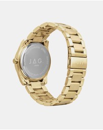 Jag - Beaufort Mens Black Dial 41.8mm Gold Watch