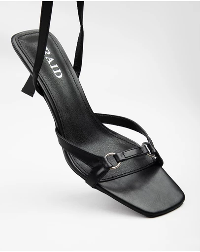 RAID - Macie kitten heeled sandals in Black
