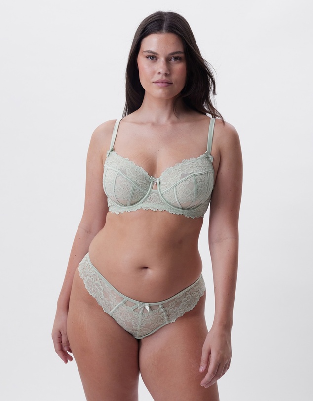 Bras N Things - Bethany Full Cup Underwire Bra - Light Green