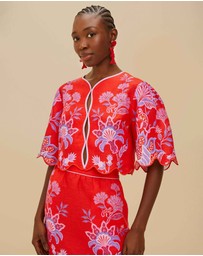Farm Rio - Porcelain Garden Blouse