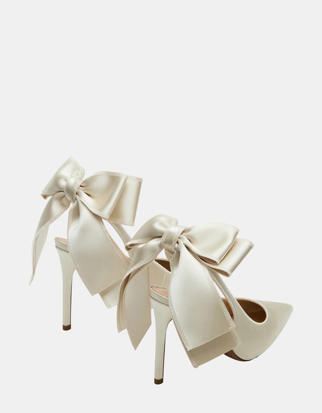Steve Madden - Teacup Ivory Satin Heels