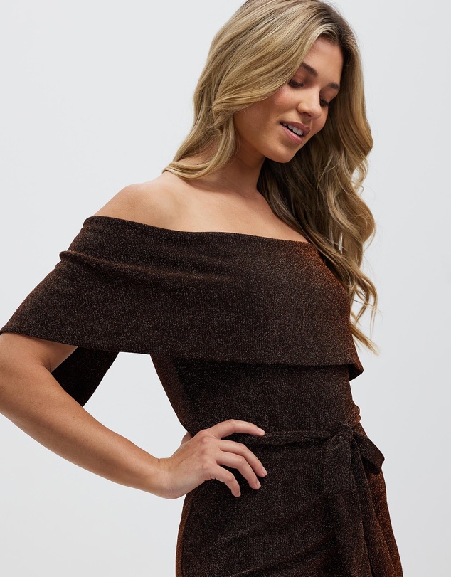 Romance by Honey and Beau - Gemma Off The Shoulder Dress