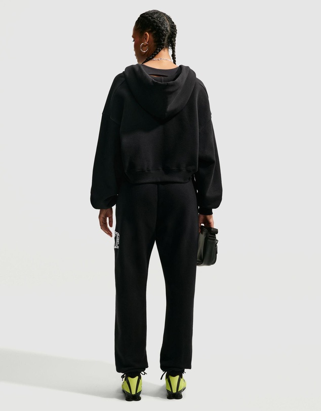Nike - Studio Fleece Medium Weight Oversized Full-Zip Cropped Hoodie