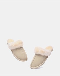 EVERAU - EverAU Ugg Rosa Slipper Suede Cow Suede Upper House Shoes
