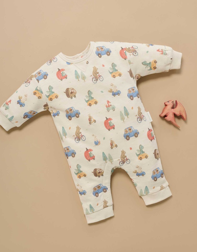Purebaby - Fleecy Track Growsuit -Kids-Babies