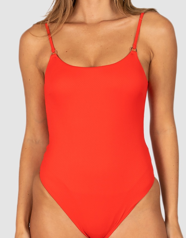 Baku Swimwear - Rococco Minimalist High Leg One Piece Swimsuit