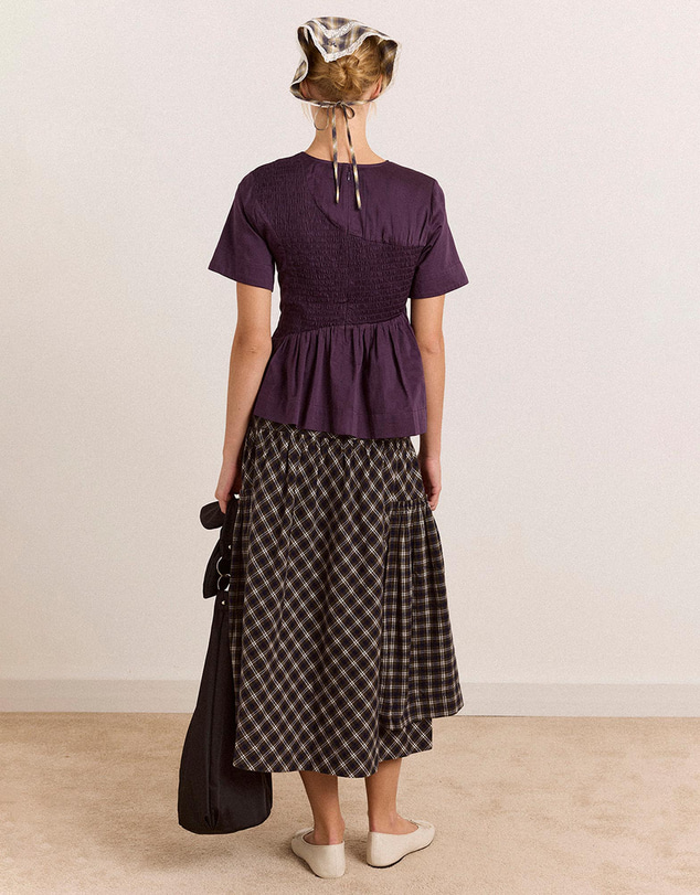 Damson Madder - Emmy Shirred Top