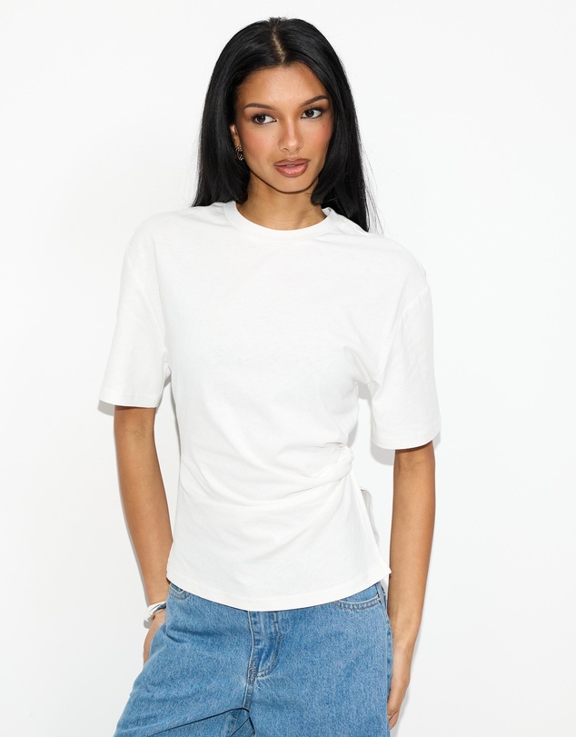 Dazie - Ava Twist Detail Short Sleeve Tee