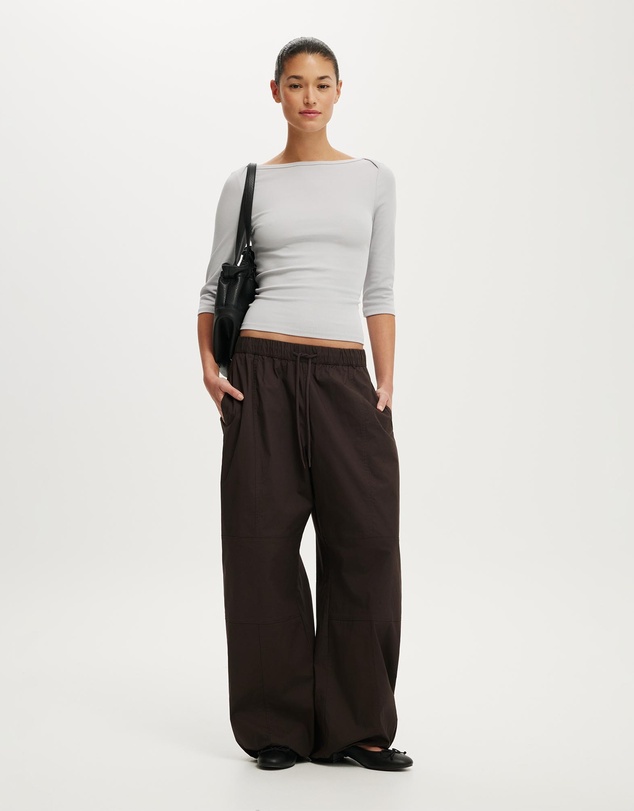 Cotton On - 90S Boatneck ¾ Sleeve