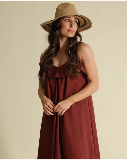 Morgan & Taylor - Uma Fedora in Tan Brown