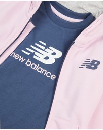 New Balance - French terry Full Zip Hoodie Tee & Short Set