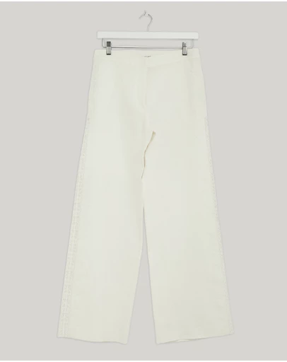 Revibe - Repaired Shona Joy Toile Lace Wide Leg Pants - AU 8