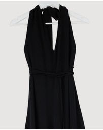 Revibe - Repaired Shona Joy Iliad Halter Neck Open Back Jumpsuit - AU 8