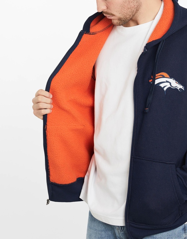 Vintage by The Real Deal - Pre Loved - Vintage NFL Denver Broncos Fleece Lined Hooded Sweatshirt