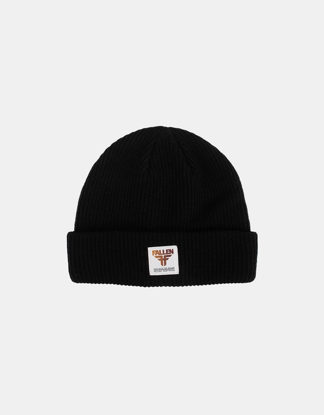 Fallen Footwear - Fallen Footwear Insignia Acrylic Cuff Short StylishBeanie - Black