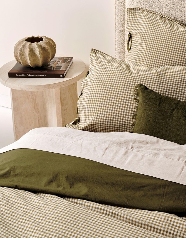 Aura Home - Mini Gingham Standard Pillowcase