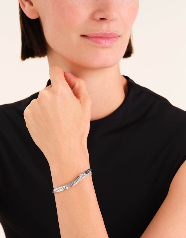 Rosefield - Large Snake Silver-Tone Bracelet