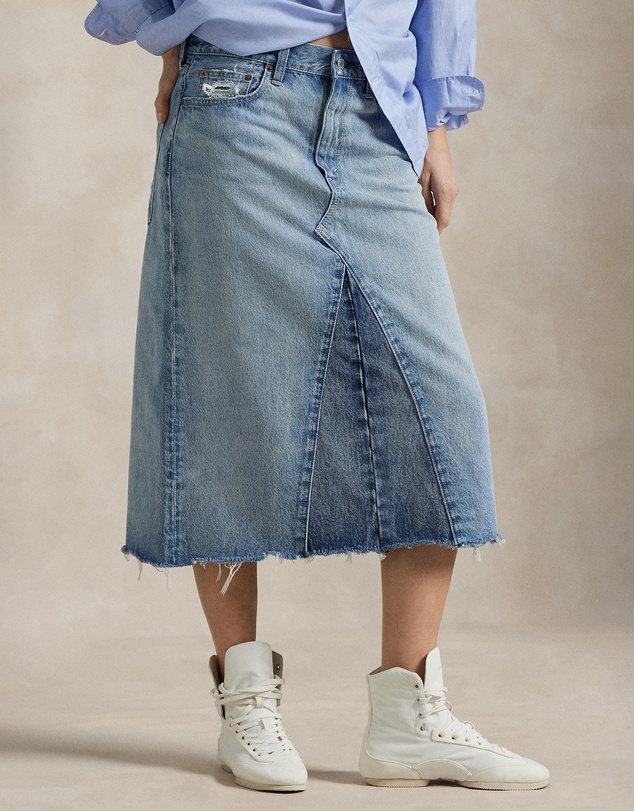 Polo Ralph Lauren - Paneled Denim A-Line Skirt