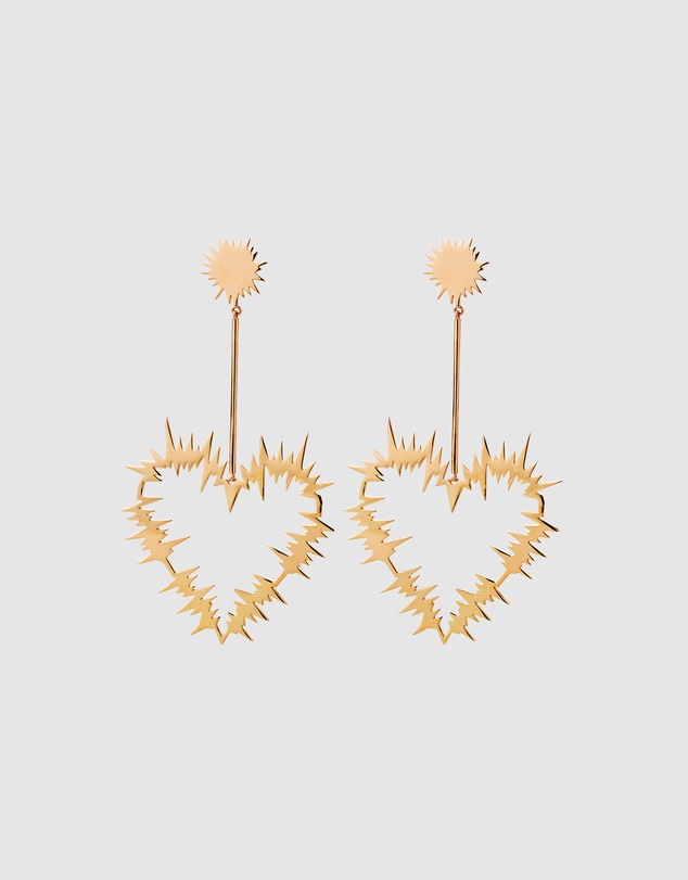 Karen Walker - Electric Heart Drop Earrings