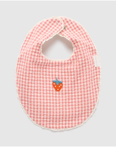 Purebaby - Gingham Bib-Kids-Babies