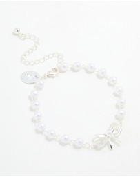 Lovisa - Silver Plated Pearl Double Bow Bracelet