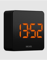 Newgate - Newgate Space Hotel Orbatron Alarm Clock Black Case - Black Lens - Orange Led