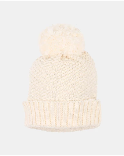 Bebe by Minihaha - Cream Organic Knitted Beanie - Babies-Kids