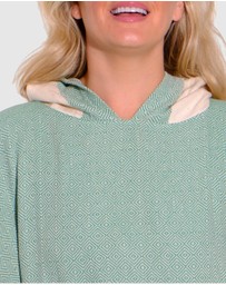 Tolu Australia - Adult Hooded Beach Towel in Green – Quick-Dry Swim Poncho for Swimming & Surfing