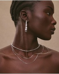 Najo - Mirage Silver Layered Chain Necklace (45cm+ext)