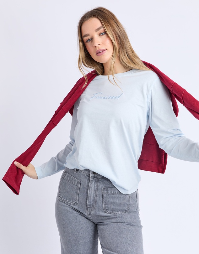 Foxwood - Signature Long Sleeve Tee Ice Blue