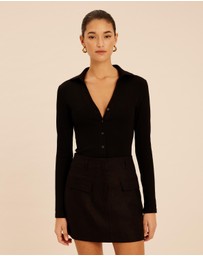 AERE - Tess Button Through Top