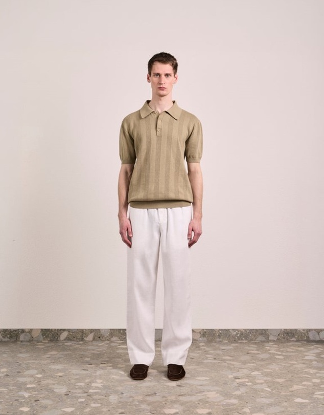 Frescobol Carioca - Vidal Cotton Perforated Stripe Shirt