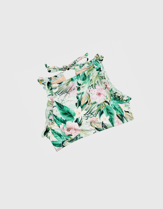 Aqua Blu Kids - Marabou Halter Neck Bikini Set - Kids