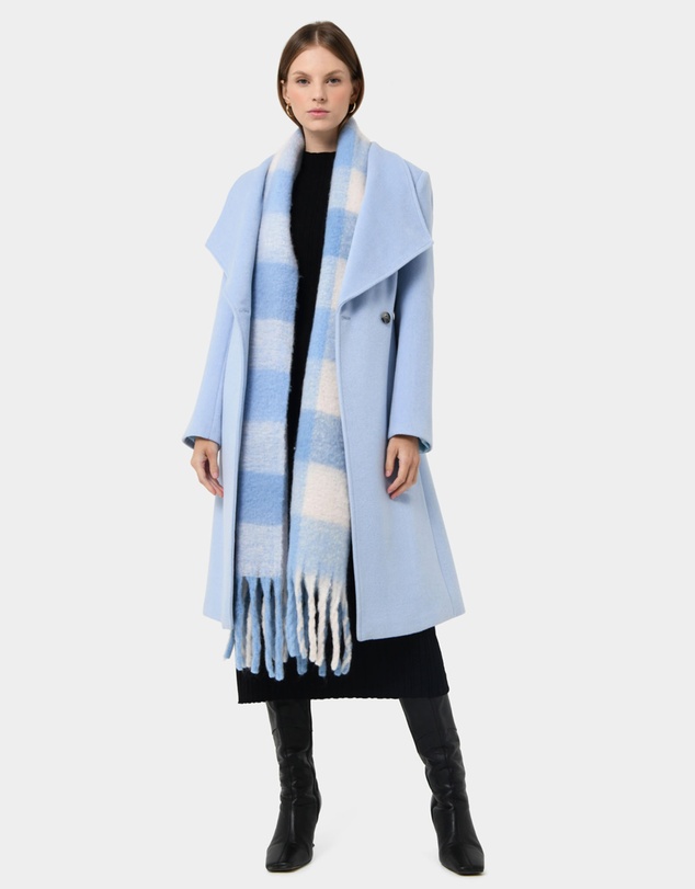 Forcast - Rosy Checked Scarf