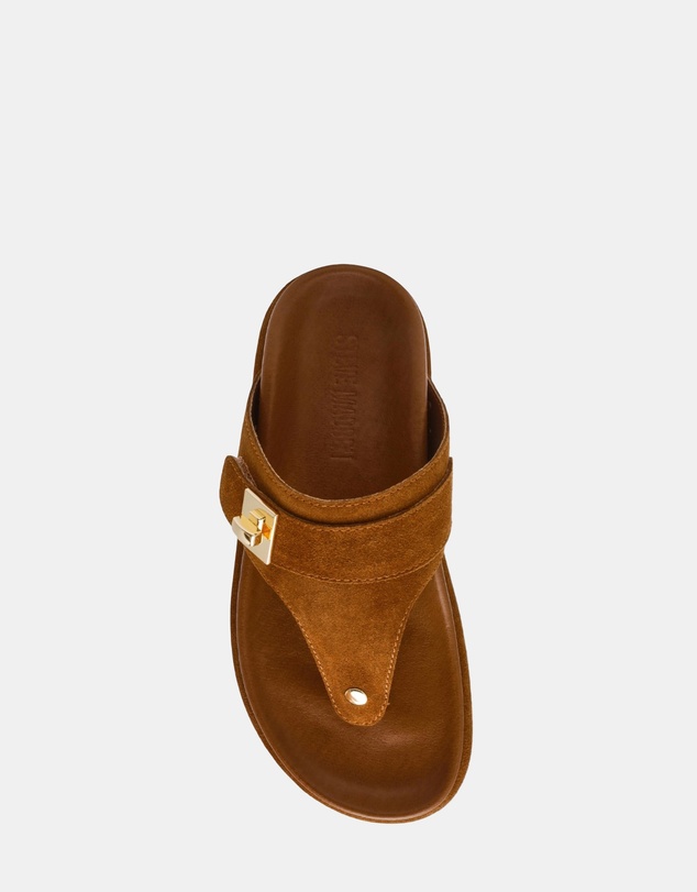 Steve Madden - Thona Chestnut Suede Sandals