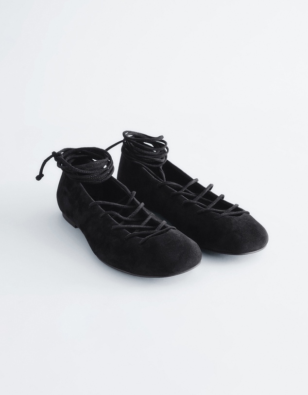 & Other Stories - Lace-Up Leather Ballerina