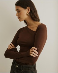 Atmos&Here - Asymmetric Long Sleeve Top