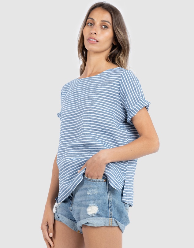 CAMIXA - Teena Linen T-shirt Top