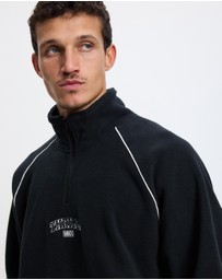 Thrills - Thrill Of Victory Raglan Quarter Zip Polar Fleece Sweat