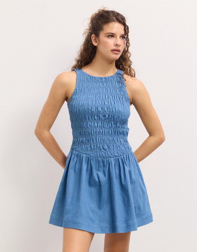 The Fated - Jemima Soft Denim Mini Dress