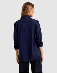 Oxford - Ariel Tape Trim Cotton Shirt