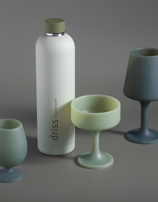 porter green - mecc | silicone unbreakable cocktail glasses