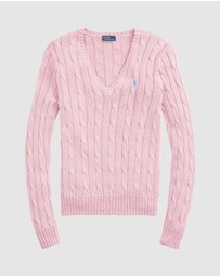 Polo Ralph Lauren - Cable-Knit Cotton V-Neck Sweater - ICONIC EXCLUSIVE