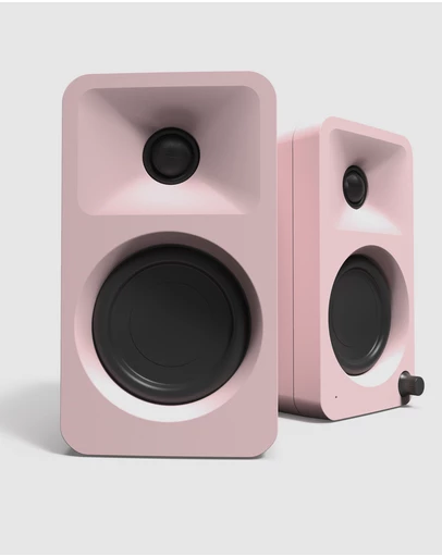 iWorld - Kanto ORA 100W Powered Reference Desktop Computer Speakers with Bluetooth 5.0 Pink