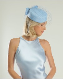 Morgan & Taylor - Jacqui Racewear Pillbox Hat in Blue