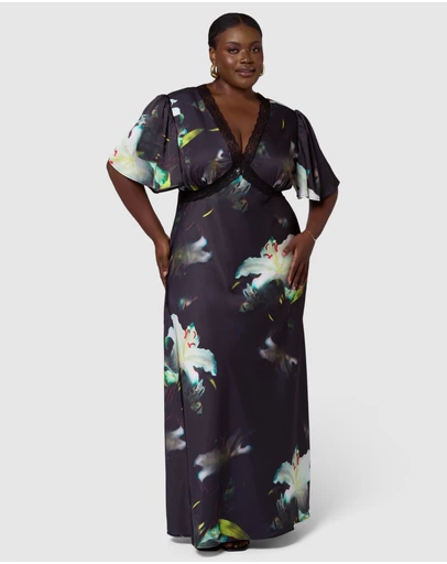 Pink Dusk by Curve Project - Electric Vibe Maxi Dress