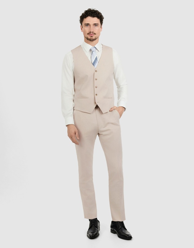Tarocash - Jaeden Slim Linen Waistcoat